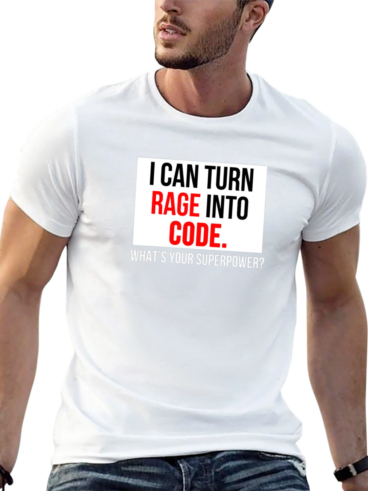 Rage Into Code T-Shirt - Programmer Superpower Tee