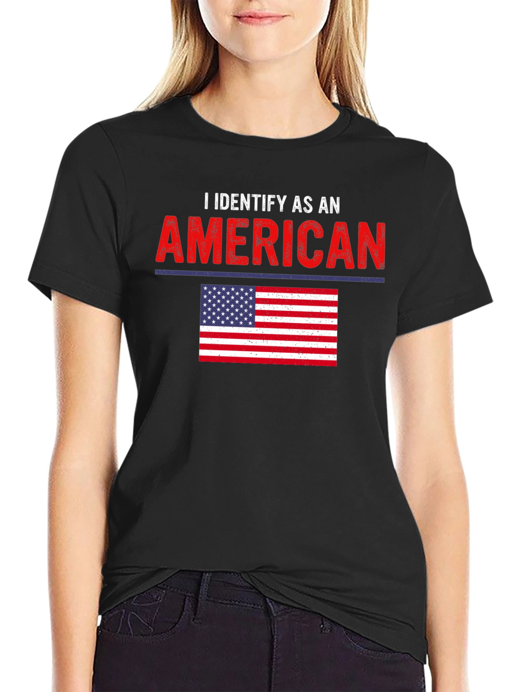 I Identify As An American Patriotic Graphic T-Shirt