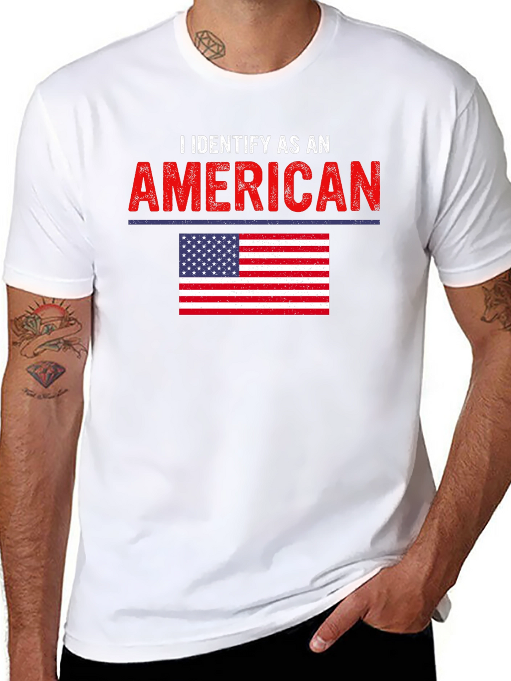 I Identify As An American Patriotic Graphic T-Shirt