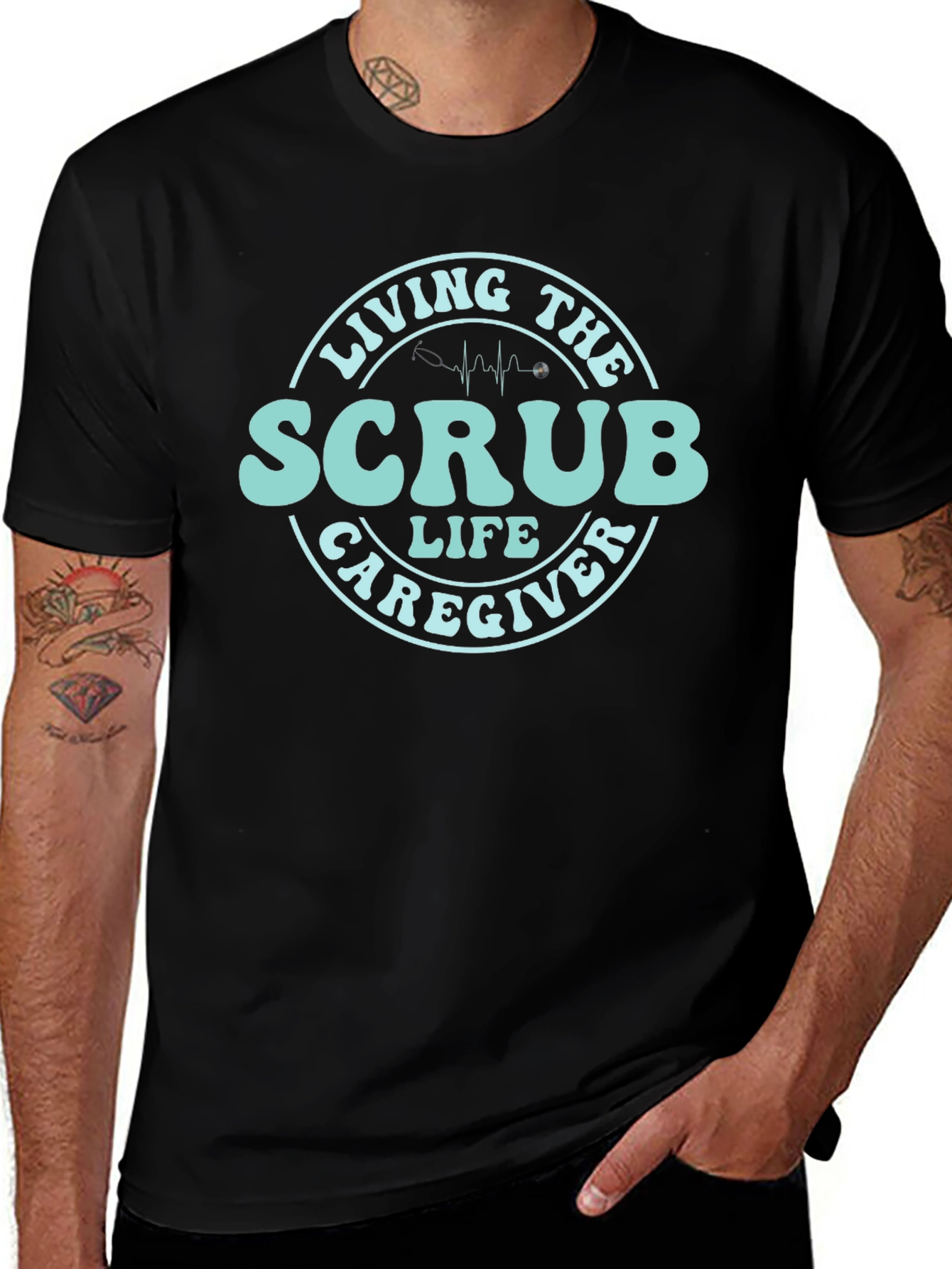 Scrub Life Caregiver T-Shirt - Medical Apparel