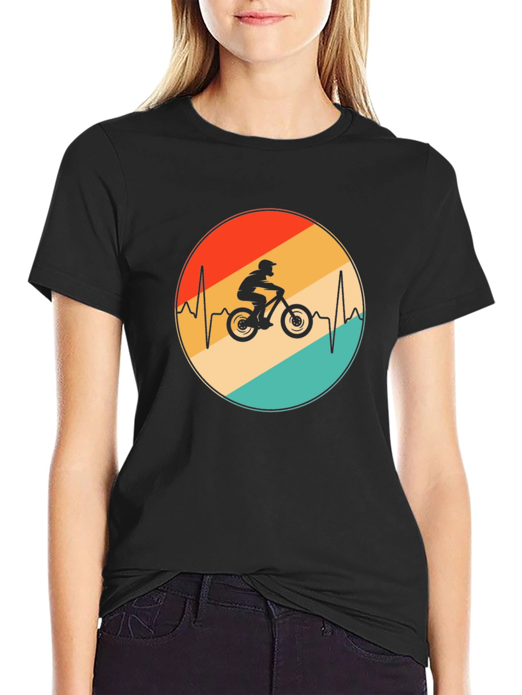 Mountain Bike Heartbeat Graphic Tee