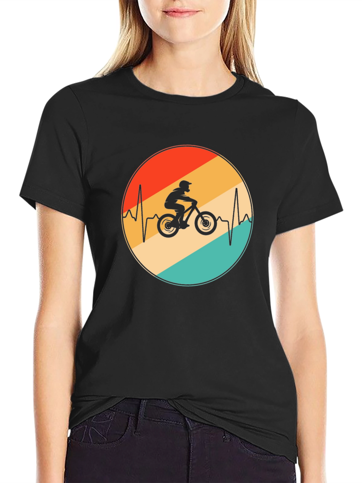 Mountain Bike Heartbeat Graphic Tee
