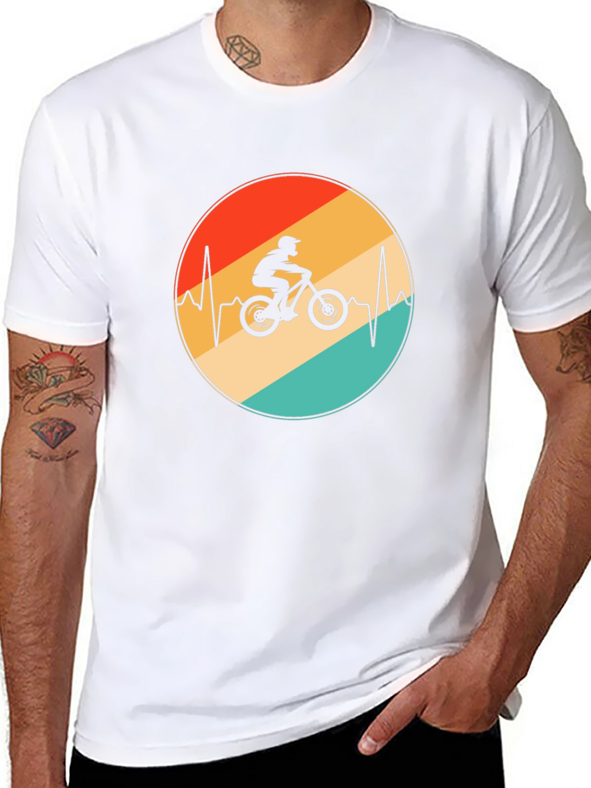 Mountain Bike Heartbeat Graphic Tee