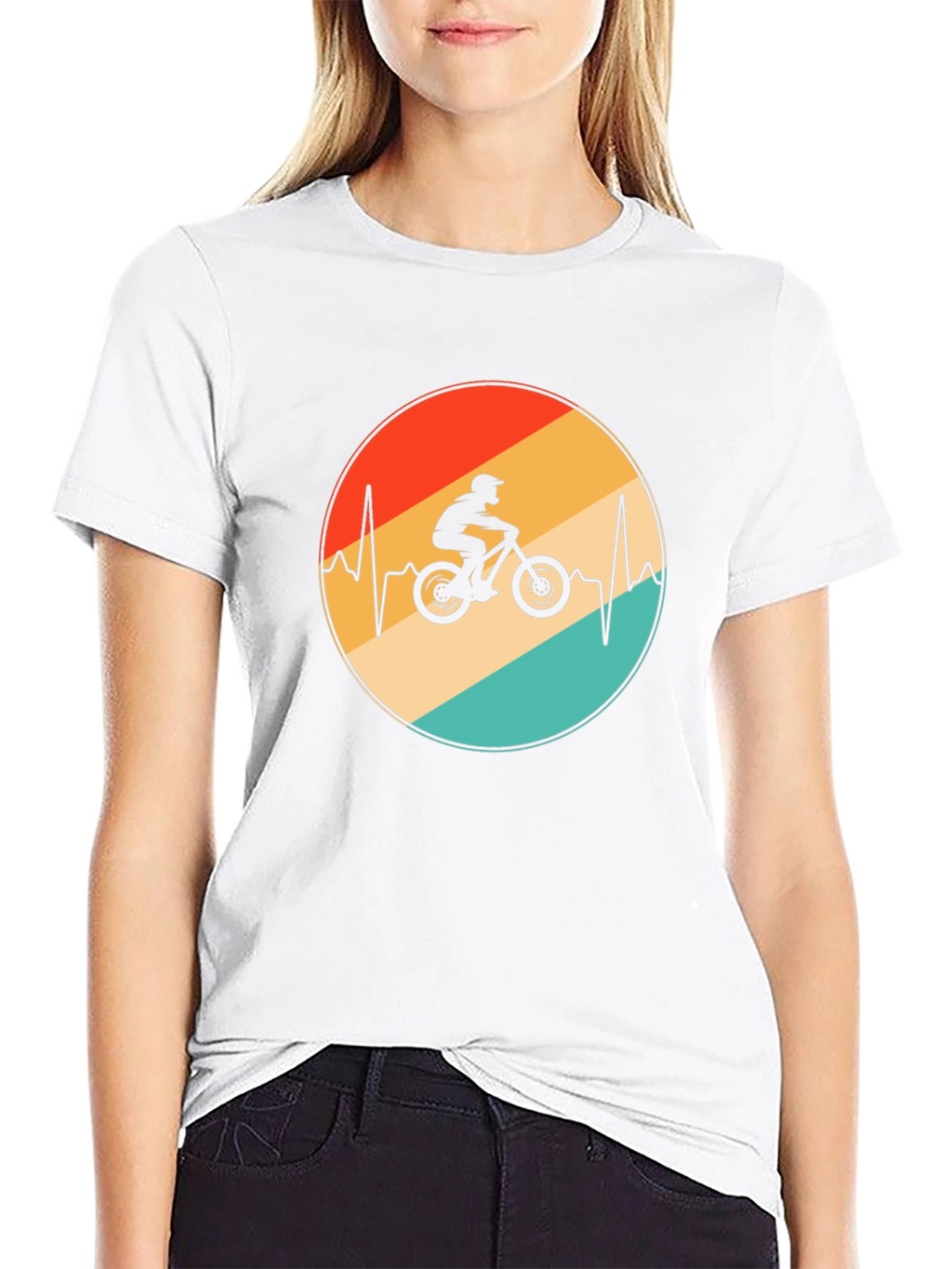 Mountain Bike Heartbeat Graphic Tee