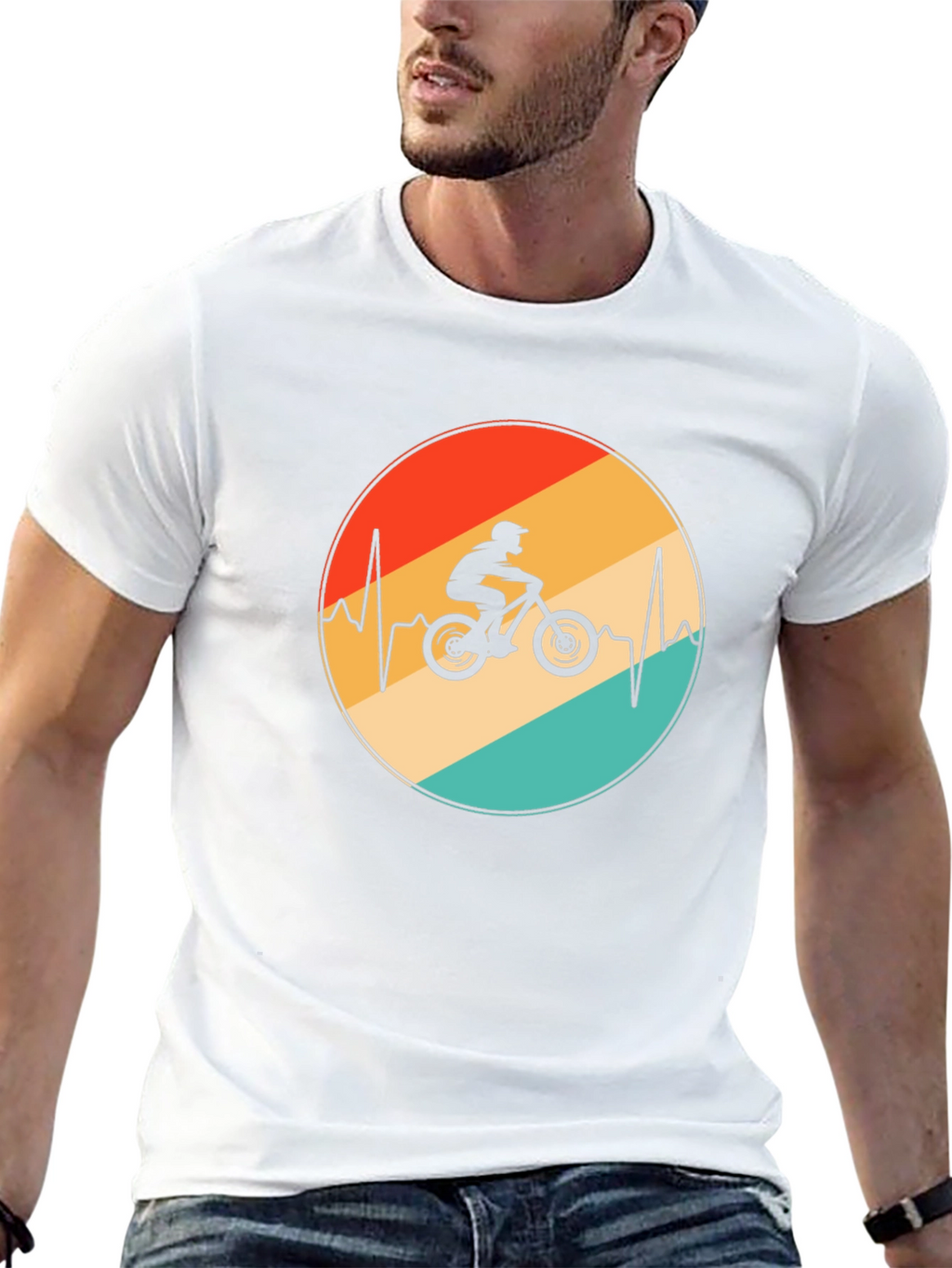 Mountain Bike Heartbeat Graphic Tee