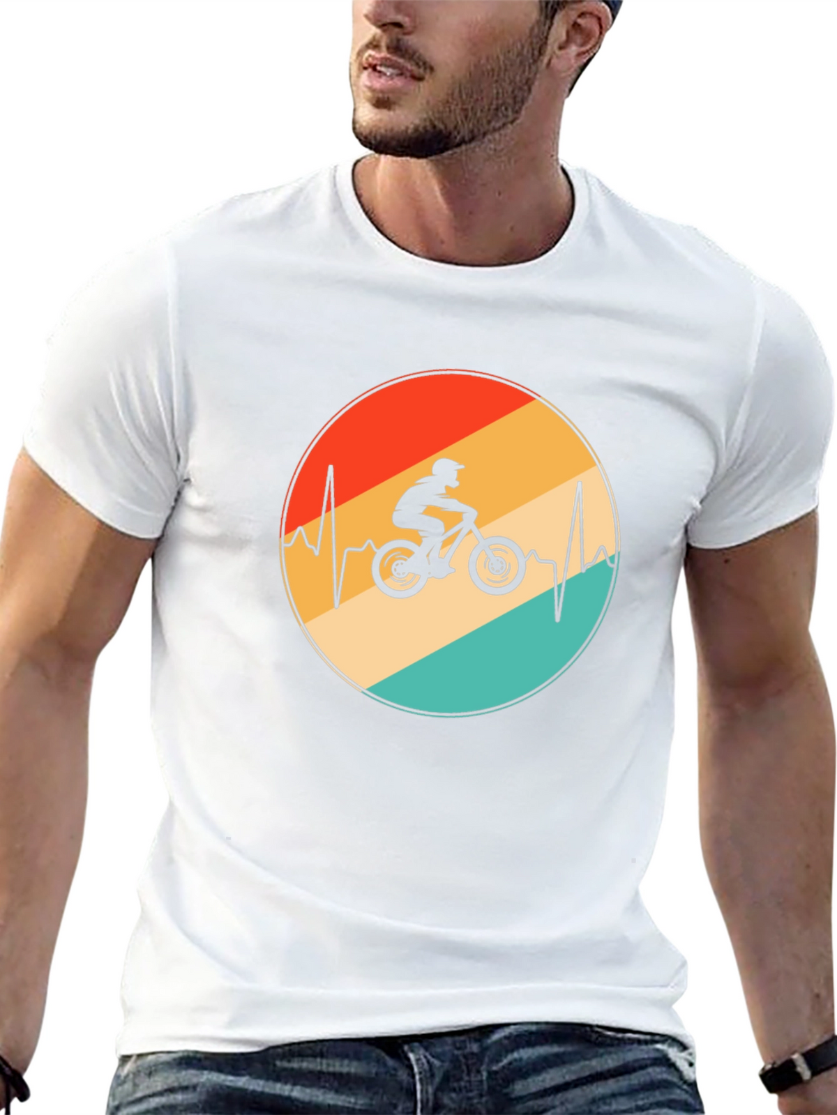 Mountain Bike Heartbeat Graphic Tee