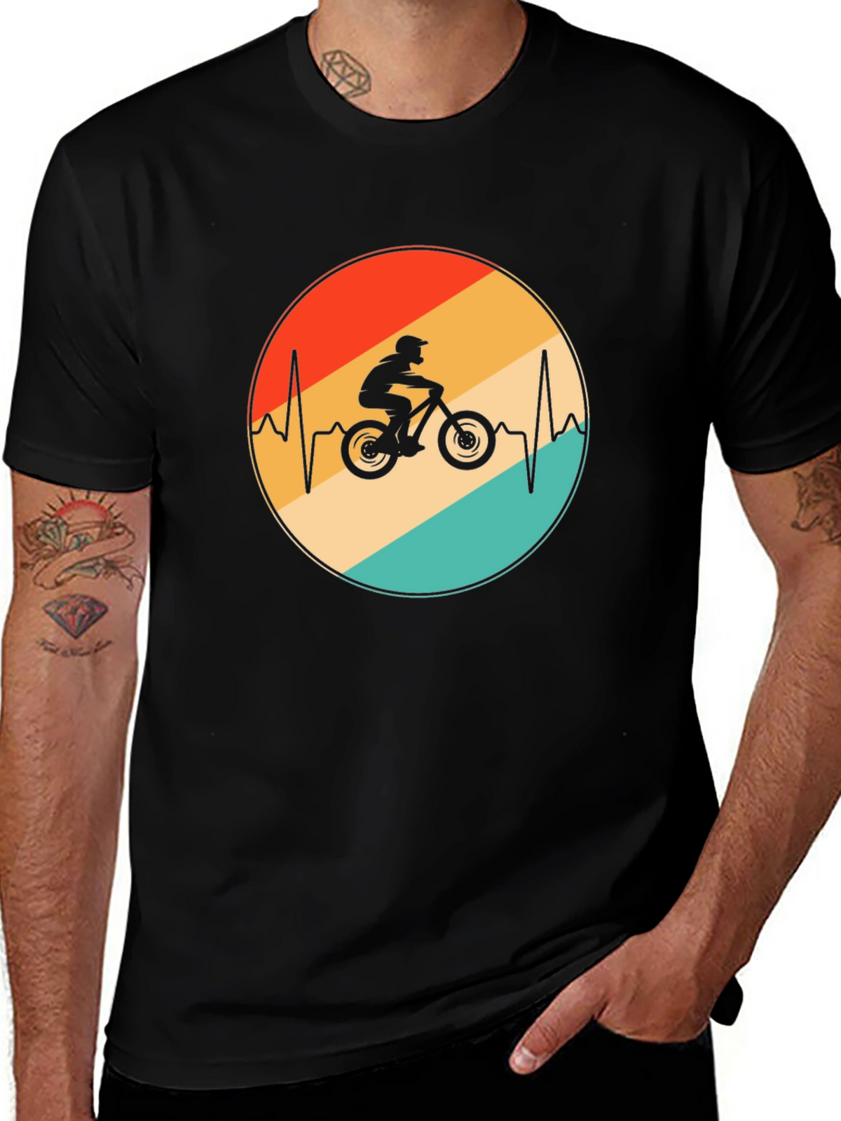 Mountain Bike Heartbeat Graphic Tee