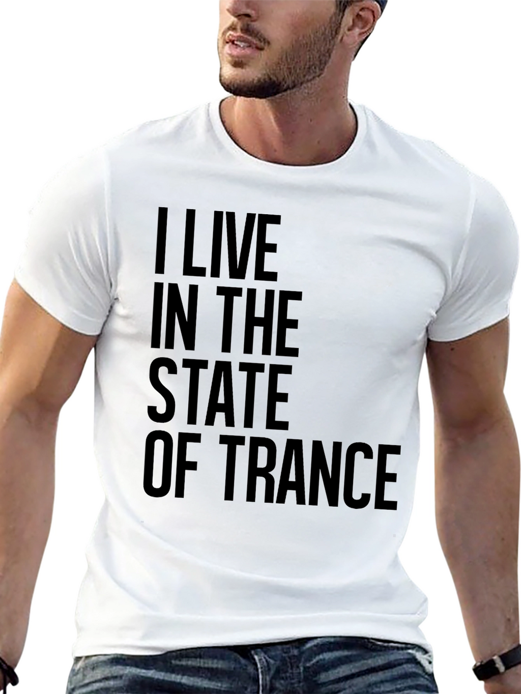 I Live in the State of Trance Black T-Shirt