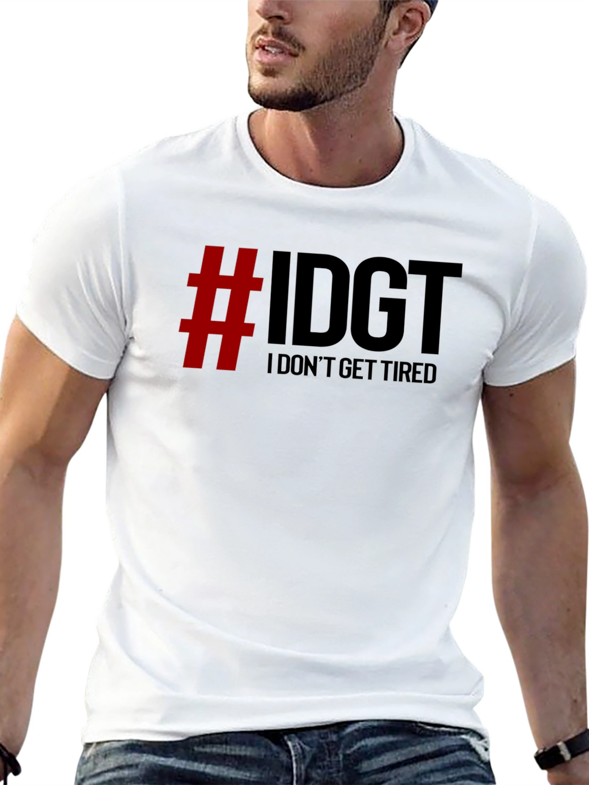 IDGT I Dont Get Tired Black Graphic Tee