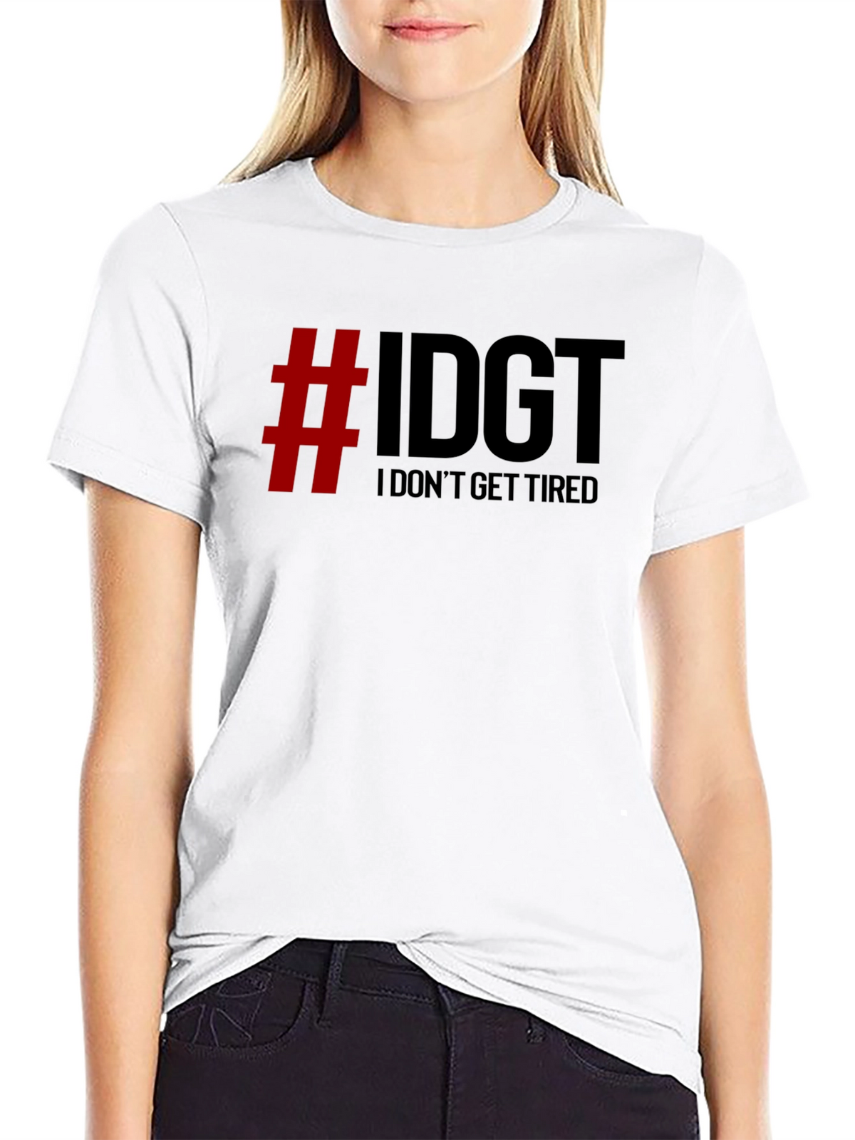 IDGT I Dont Get Tired Black Graphic Tee