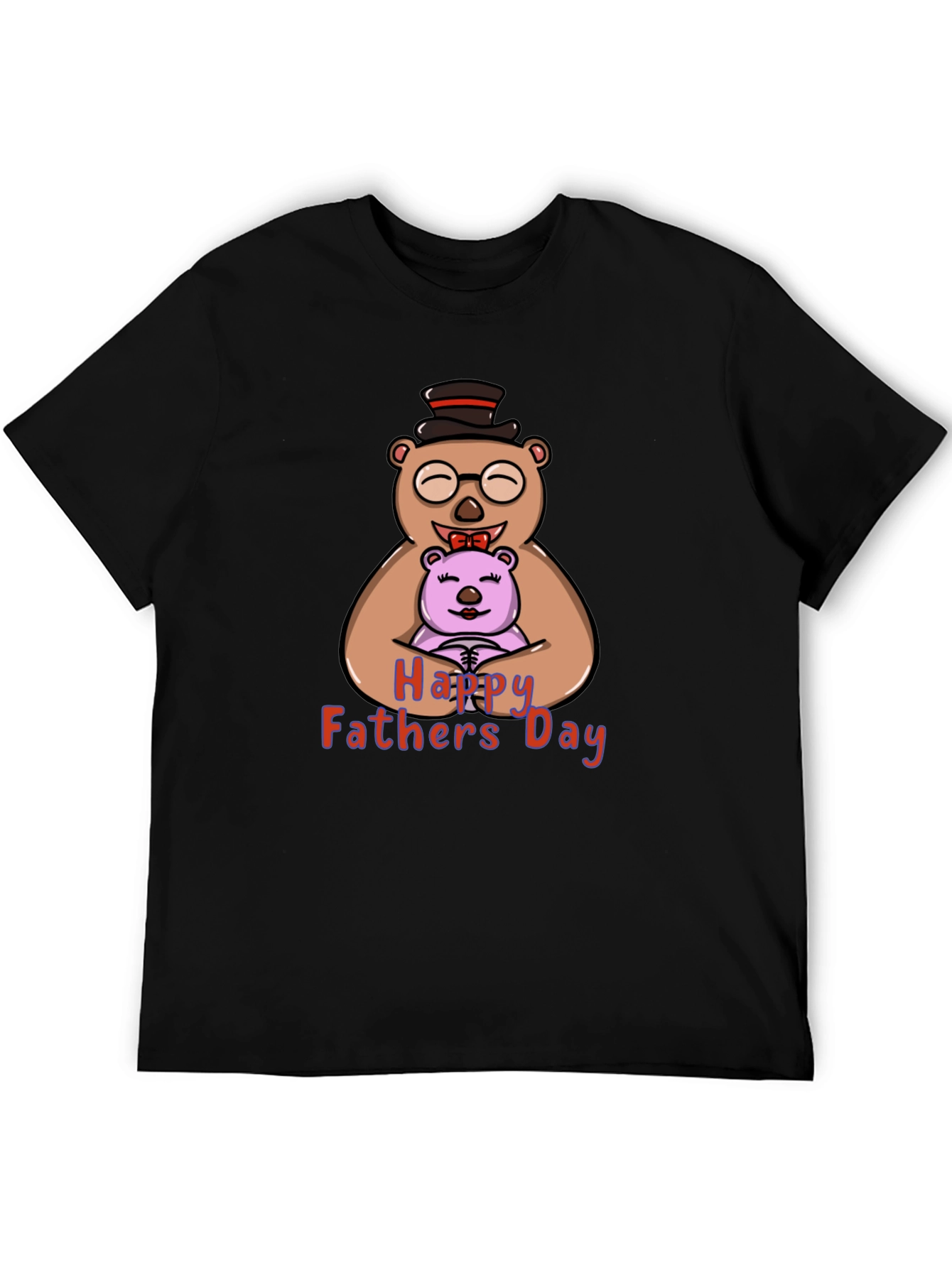 Happy Fathers Day Bear Hug Graphic T-Shirt