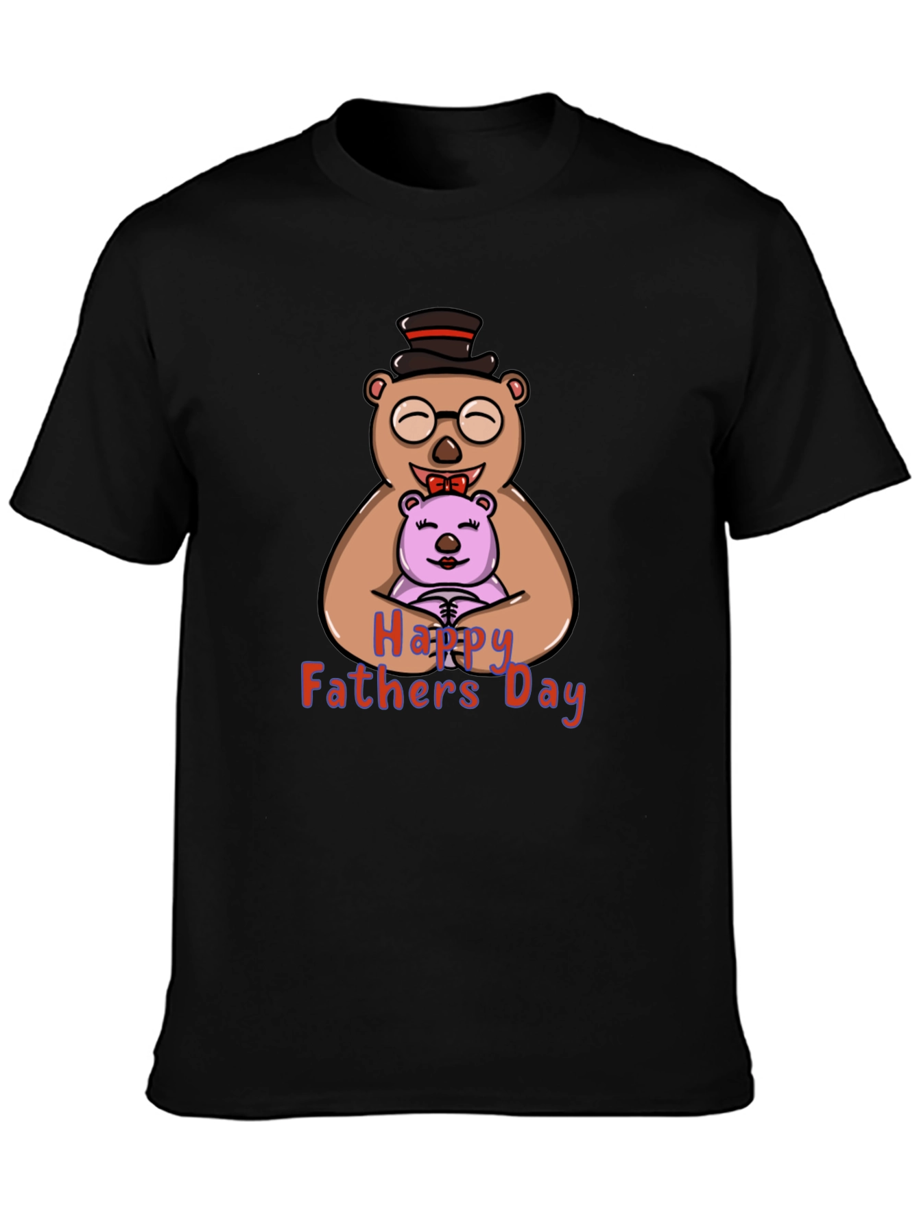 Happy Fathers Day Bear Hug Graphic T-Shirt