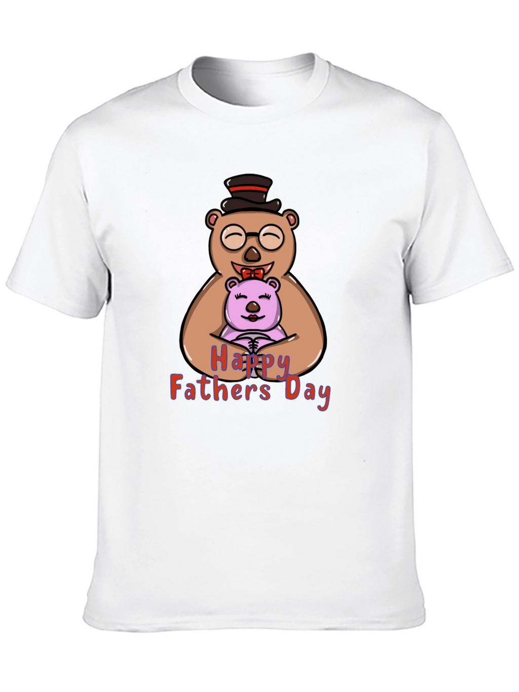Happy Fathers Day Bear Hug Graphic T-Shirt