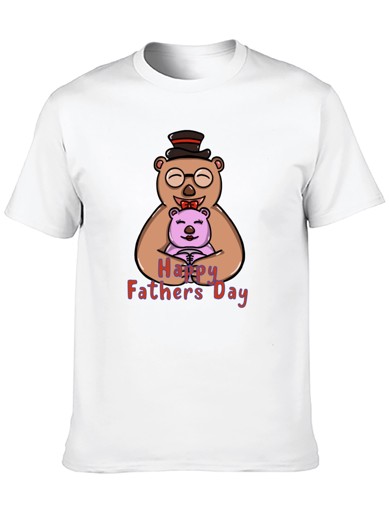 Happy Fathers Day Bear Hug Graphic T-Shirt