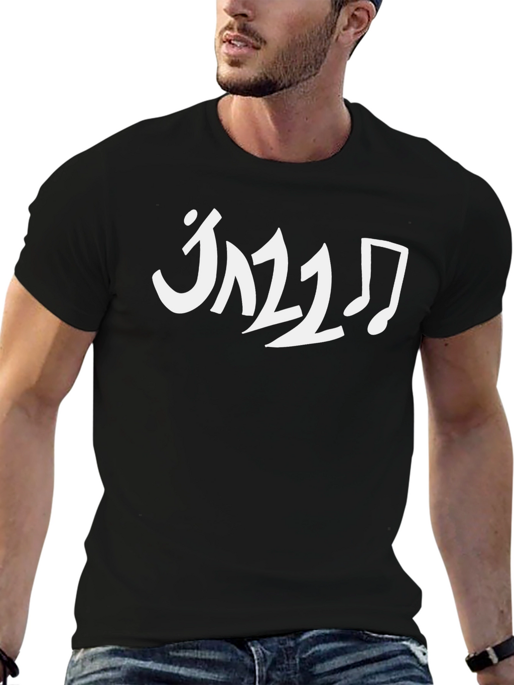 Jazz Music Black Graphic Tee