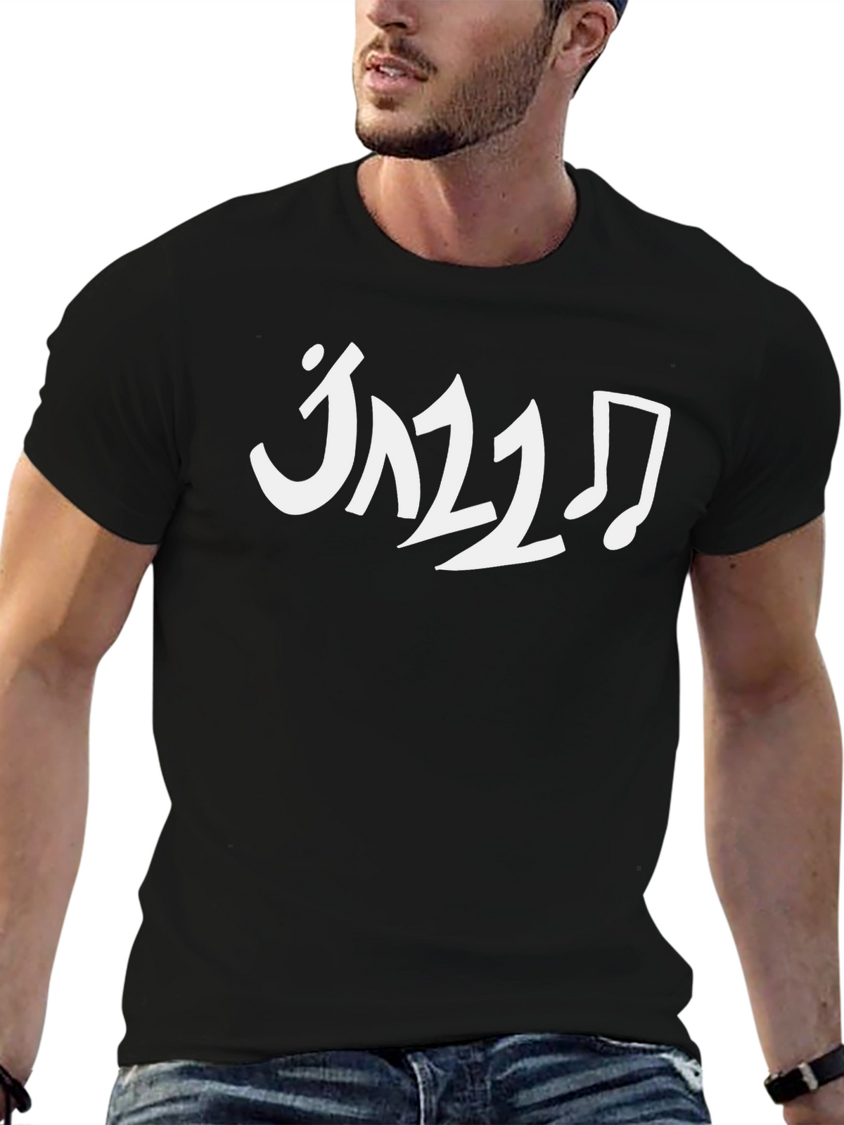 Jazz Music Black Graphic Tee