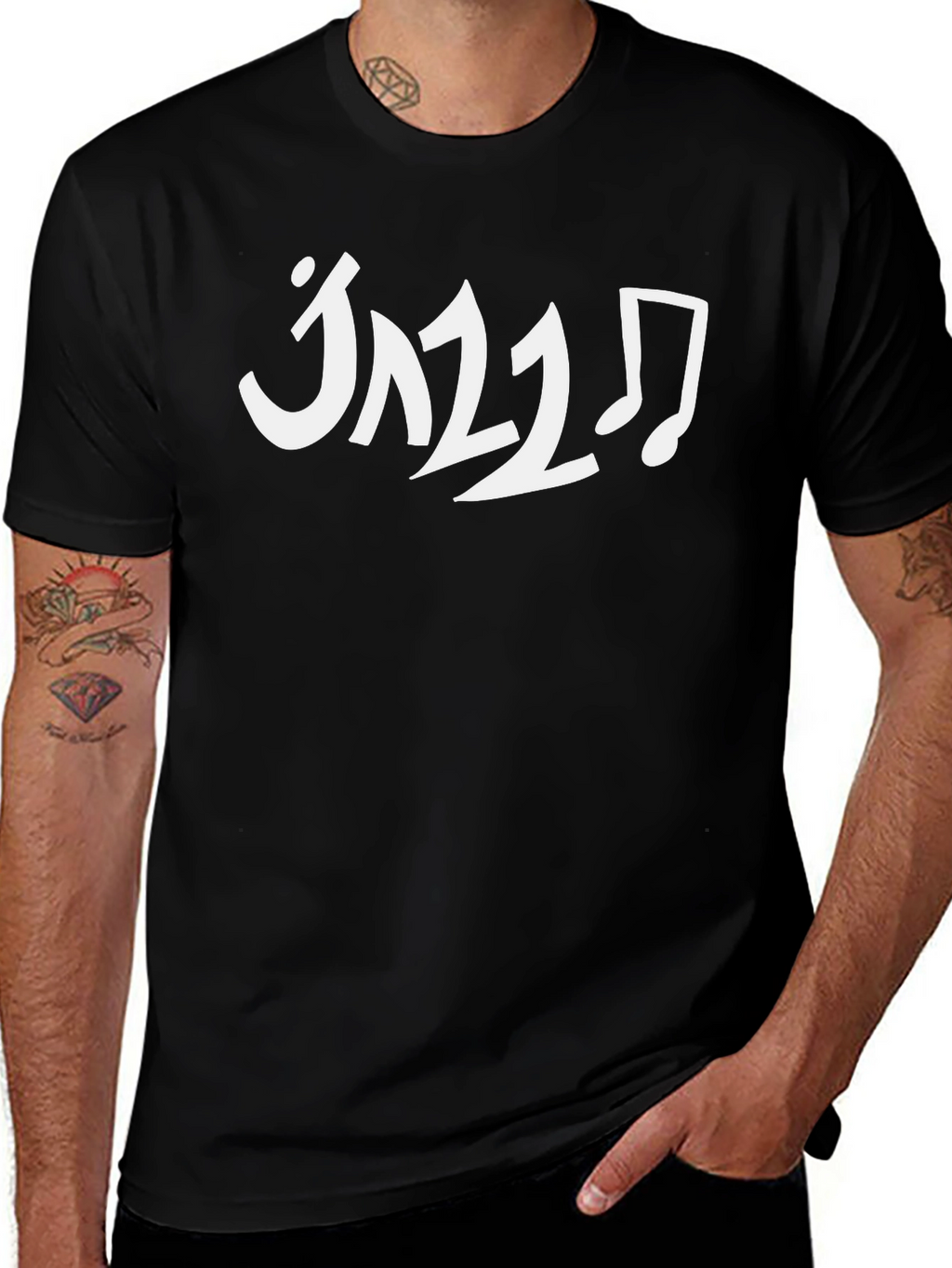 Jazz Music Black Graphic Tee