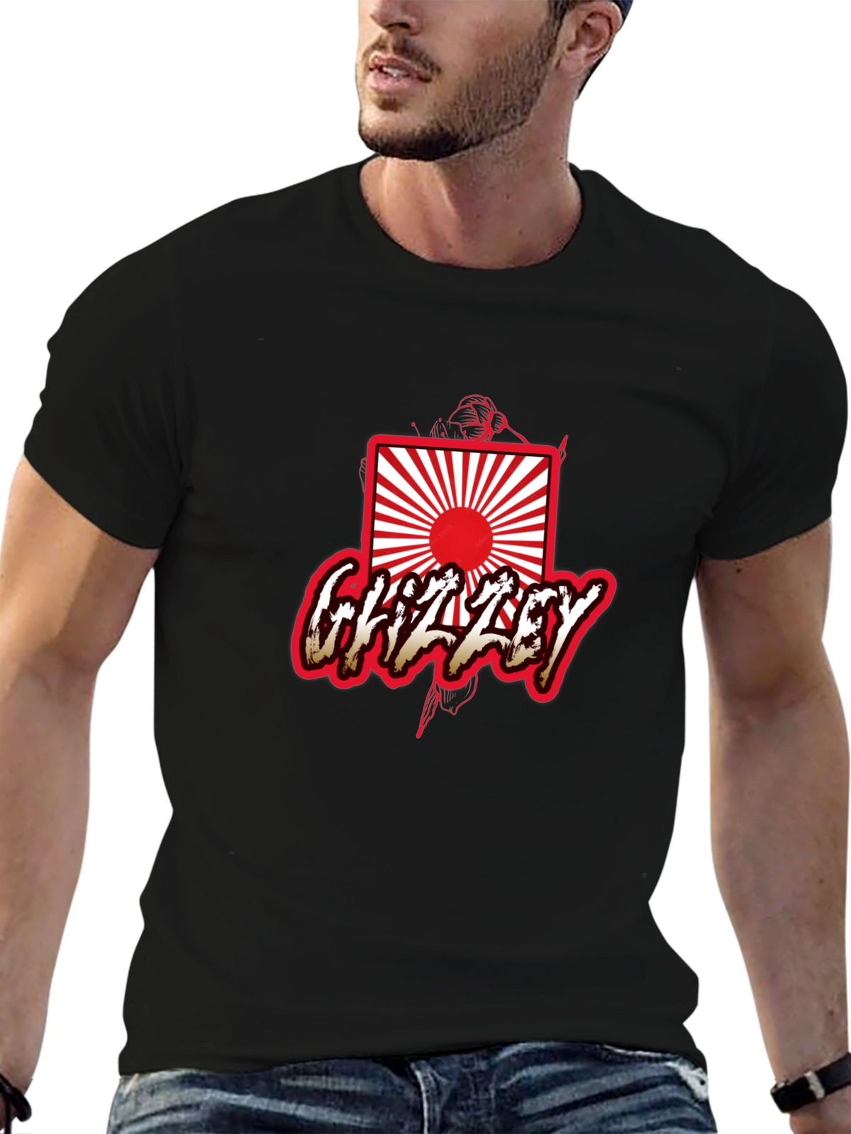Grizzley Japan Rising Sun Graphic T-Shirt