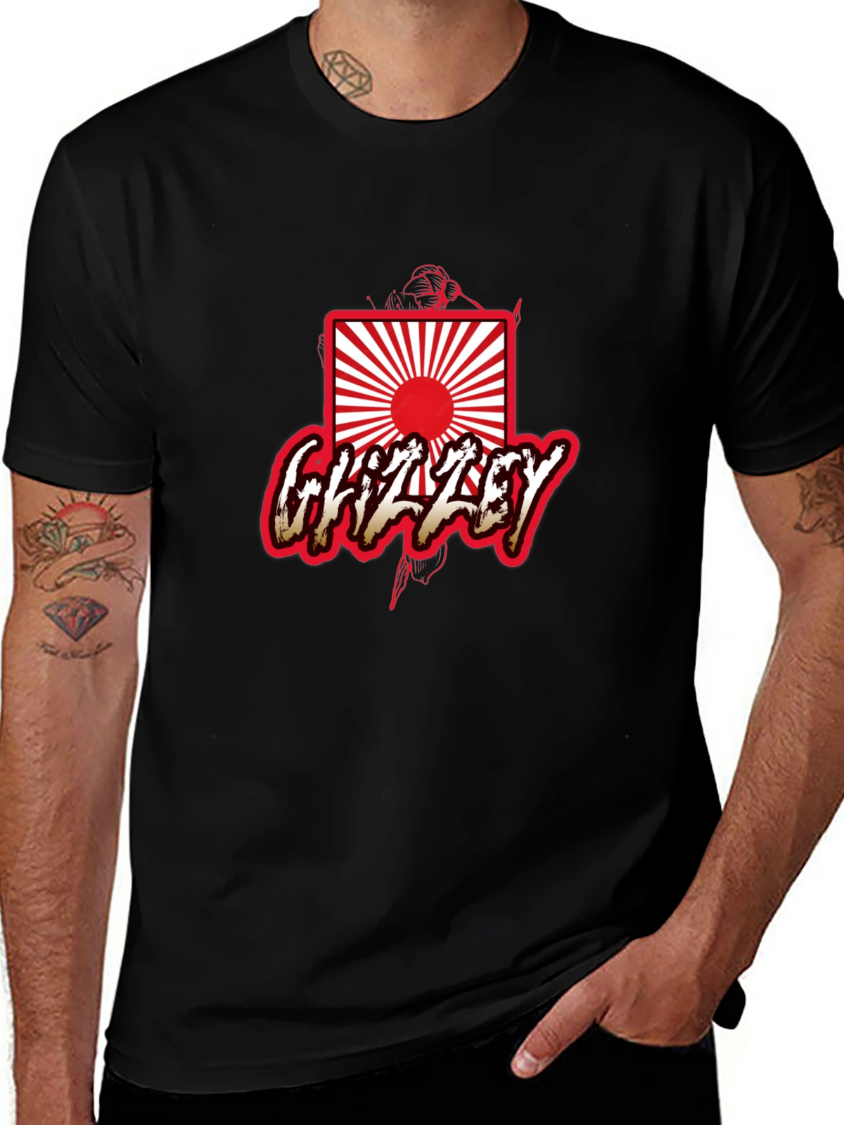 Grizzley Japan Rising Sun Graphic T-Shirt
