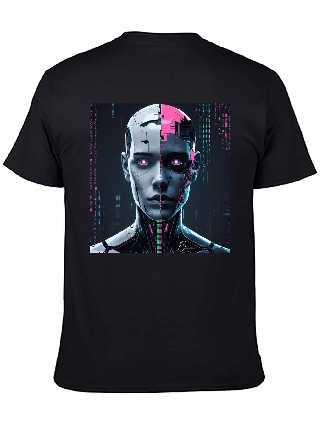 Futuristic Robot Head Graphic Tee