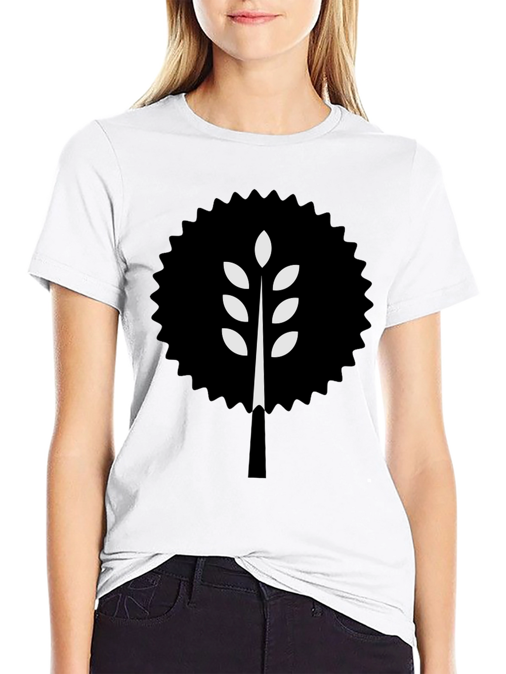 Modern Wheat Tree Graphic T-Shirt