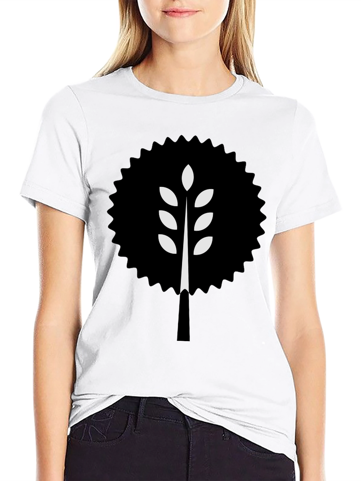Modern Wheat Tree Graphic T-Shirt