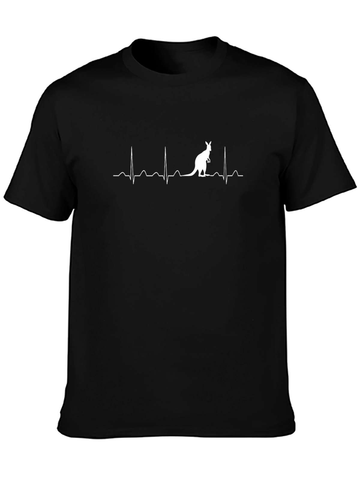 Kangaroo Heartbeat T-Shirt - Black