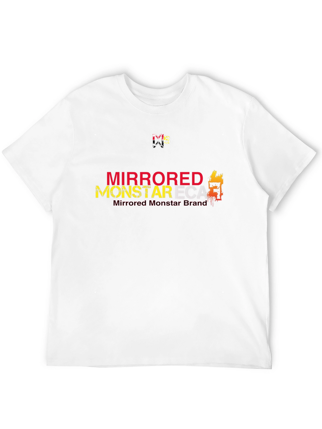 Mirrored Monstar Graphic Tee - Stylish Black T-Shirt