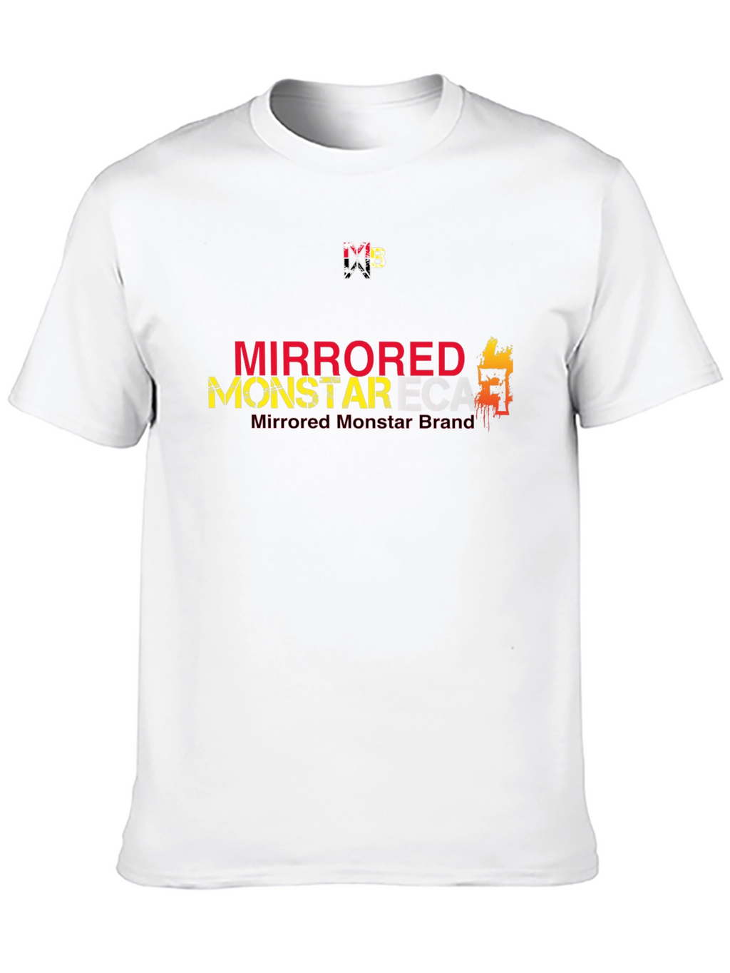 Mirrored Monstar Graphic Tee - Stylish Black T-Shirt