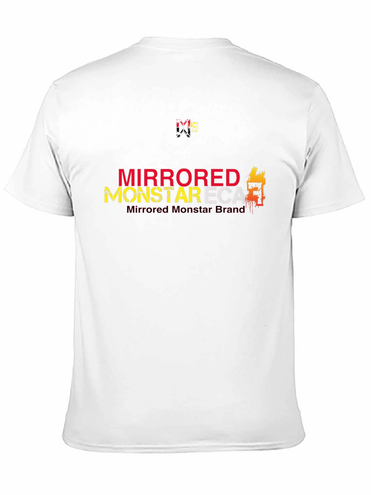 Mirrored Monstar Graphic Tee - Stylish Black T-Shirt