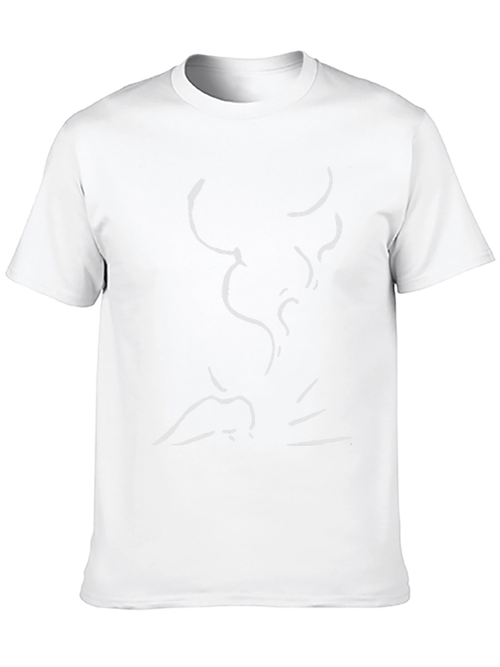 Abstract Bull Graphic Black Cotton T-Shirt