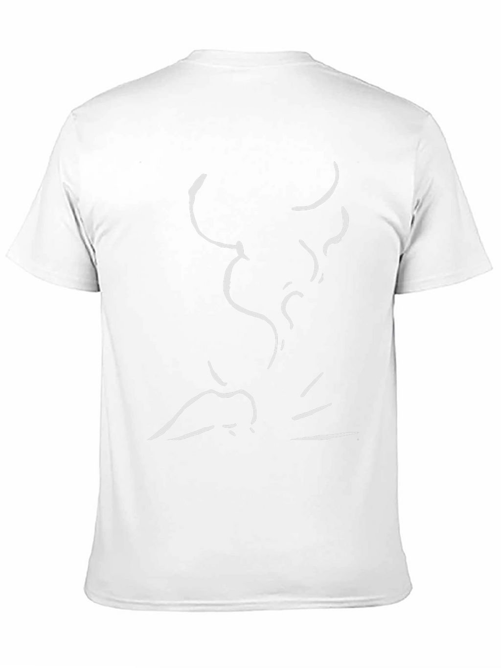 Abstract Bull Graphic Black Cotton T-Shirt