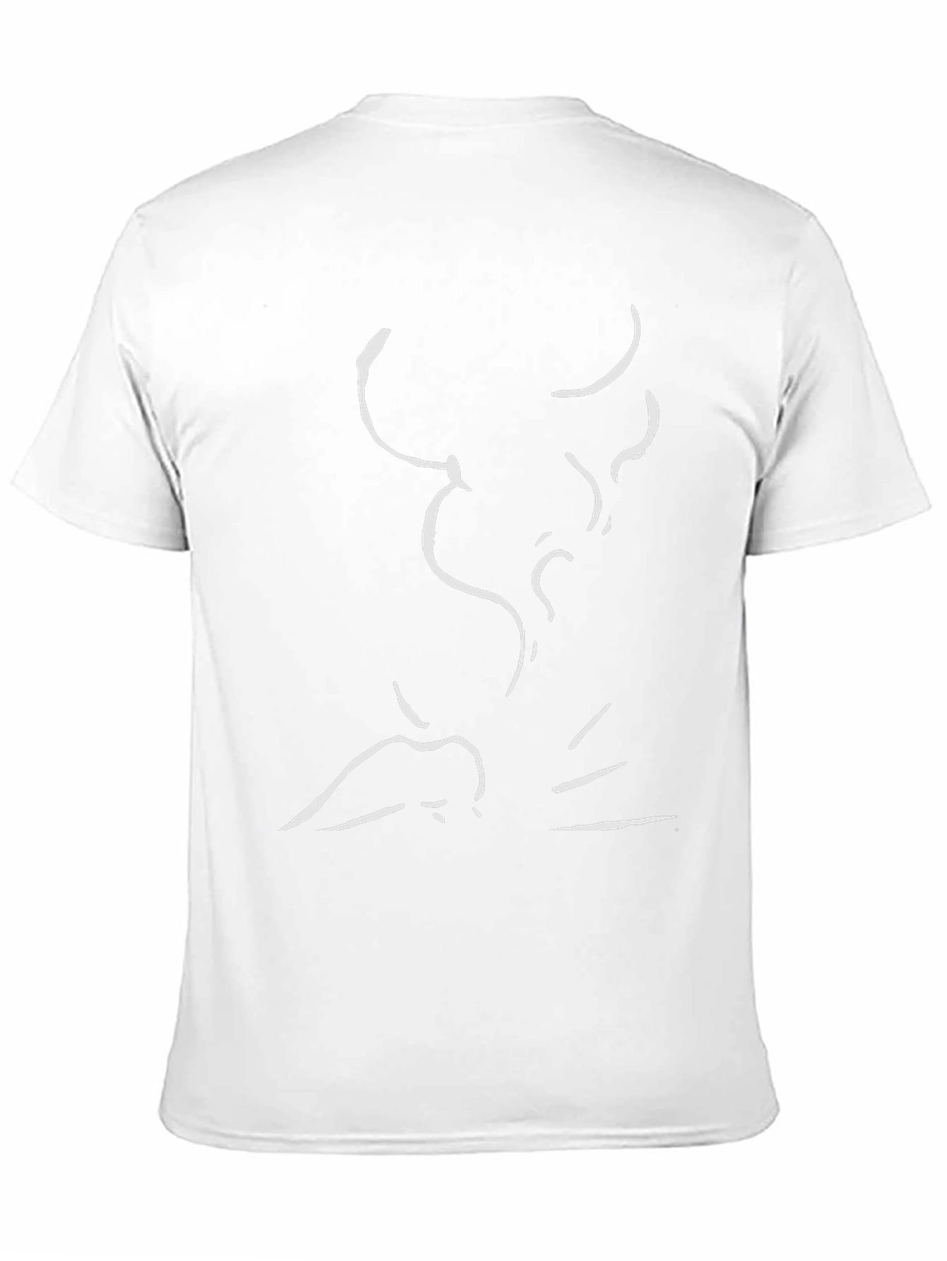 Abstract Bull Graphic Black Cotton T-Shirt