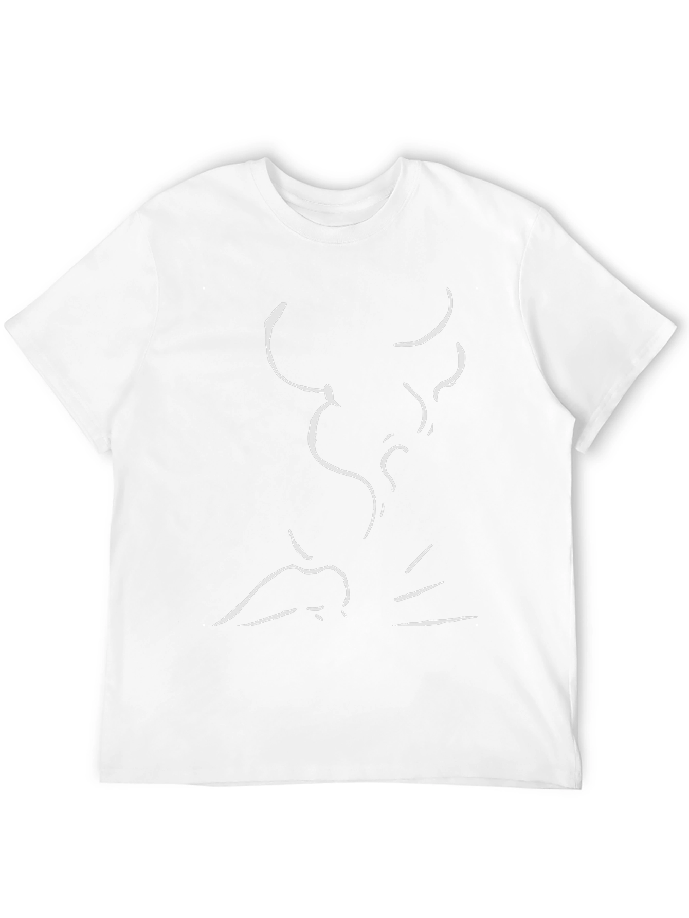 Abstract Bull Graphic Black Cotton T-Shirt
