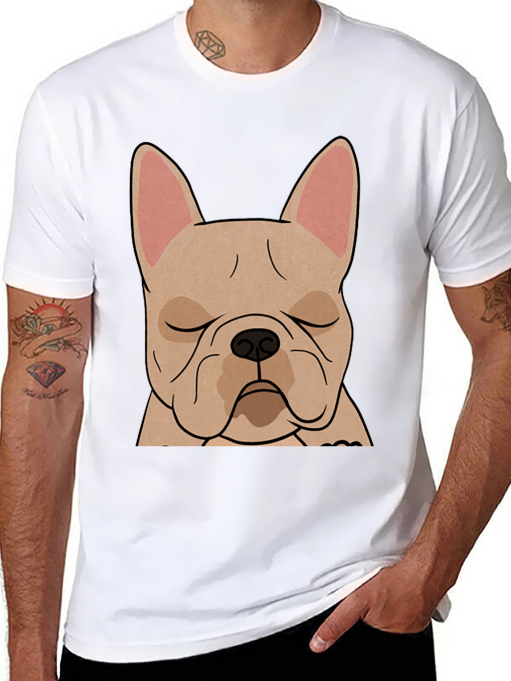 French Bulldog Graphic T-Shirt - Black Cotton Tee
