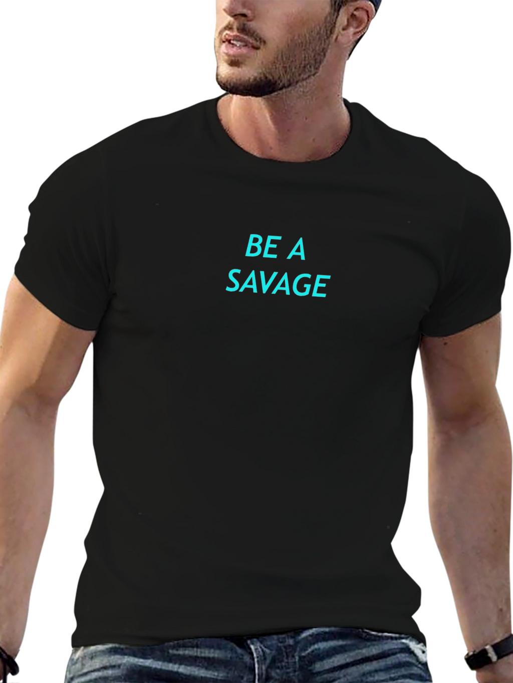 Be A Savage Graphic Tee - Black