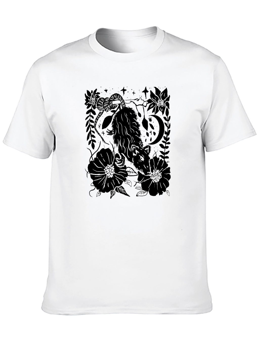 Opossum Graphic Print Black T-Shirt