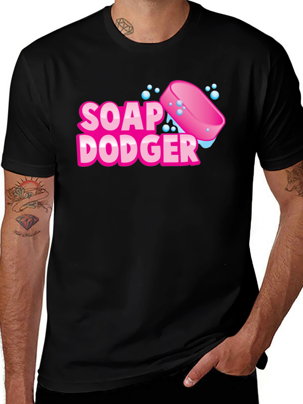 Soap Dodger Graphic T-Shirt - Black Cotton Tee