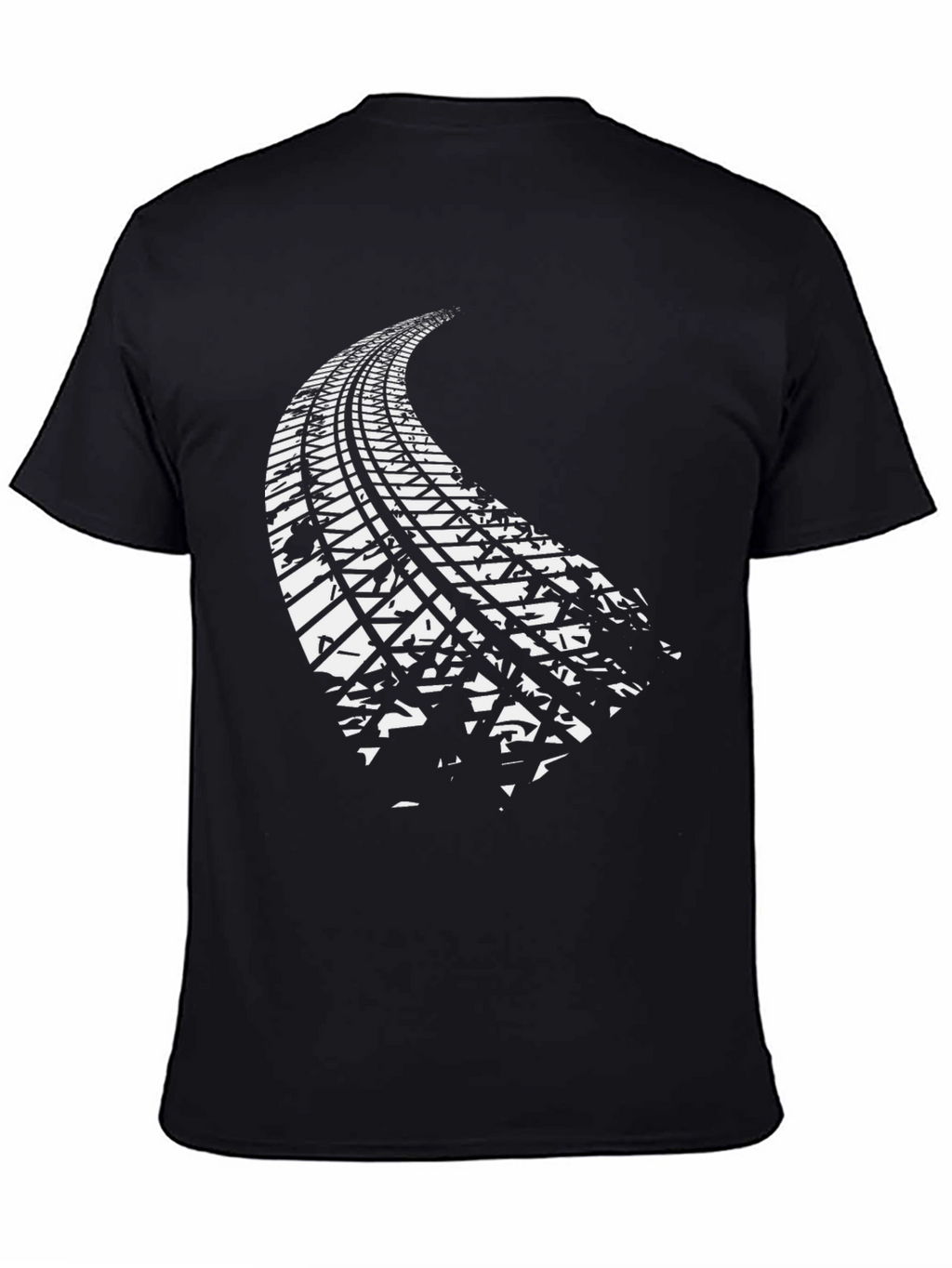 Black Tire Track Graphic Tee