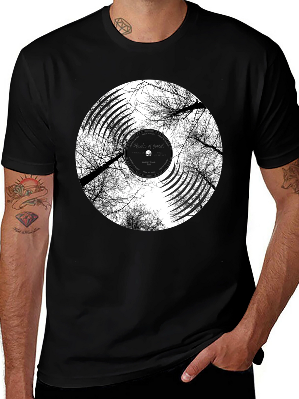 Music of Forest Black Graphic Tee