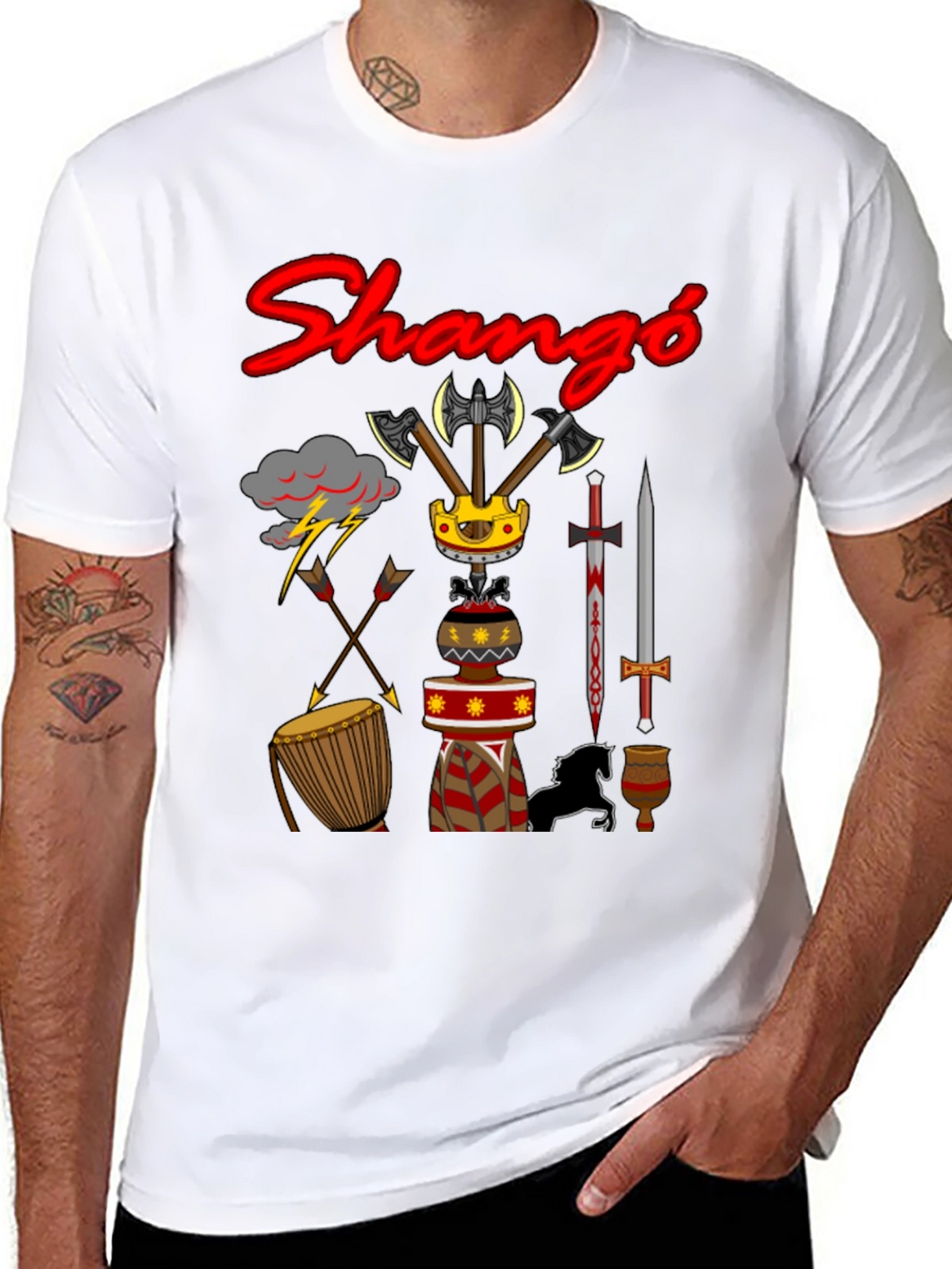 Shango T-Shirt - Afrocentric Graphic Tee