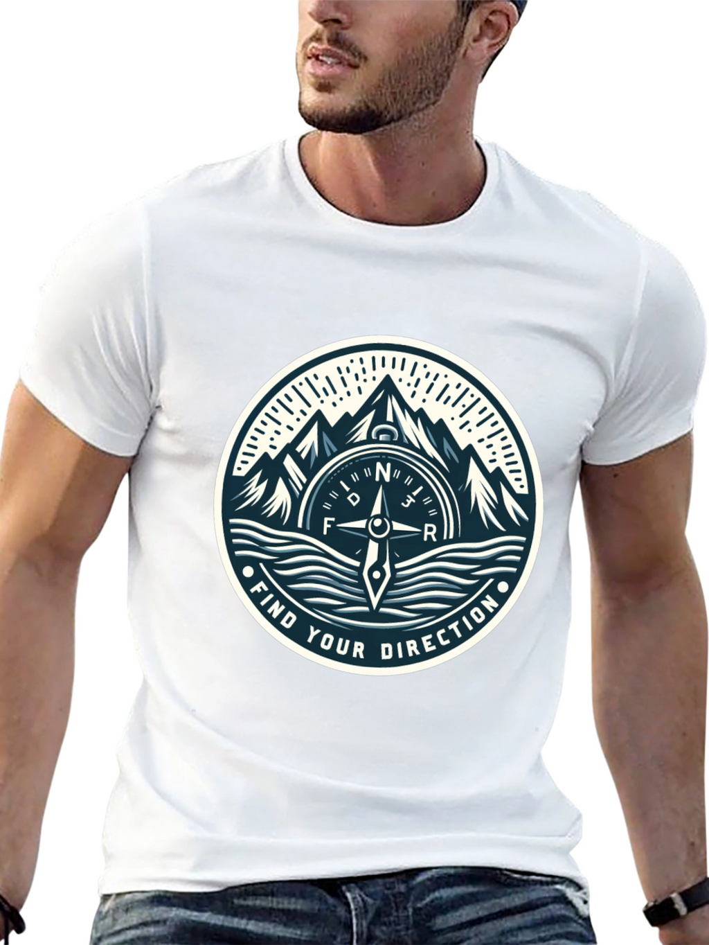 Direction Compass Graphic Tee - Adventure Awaits!