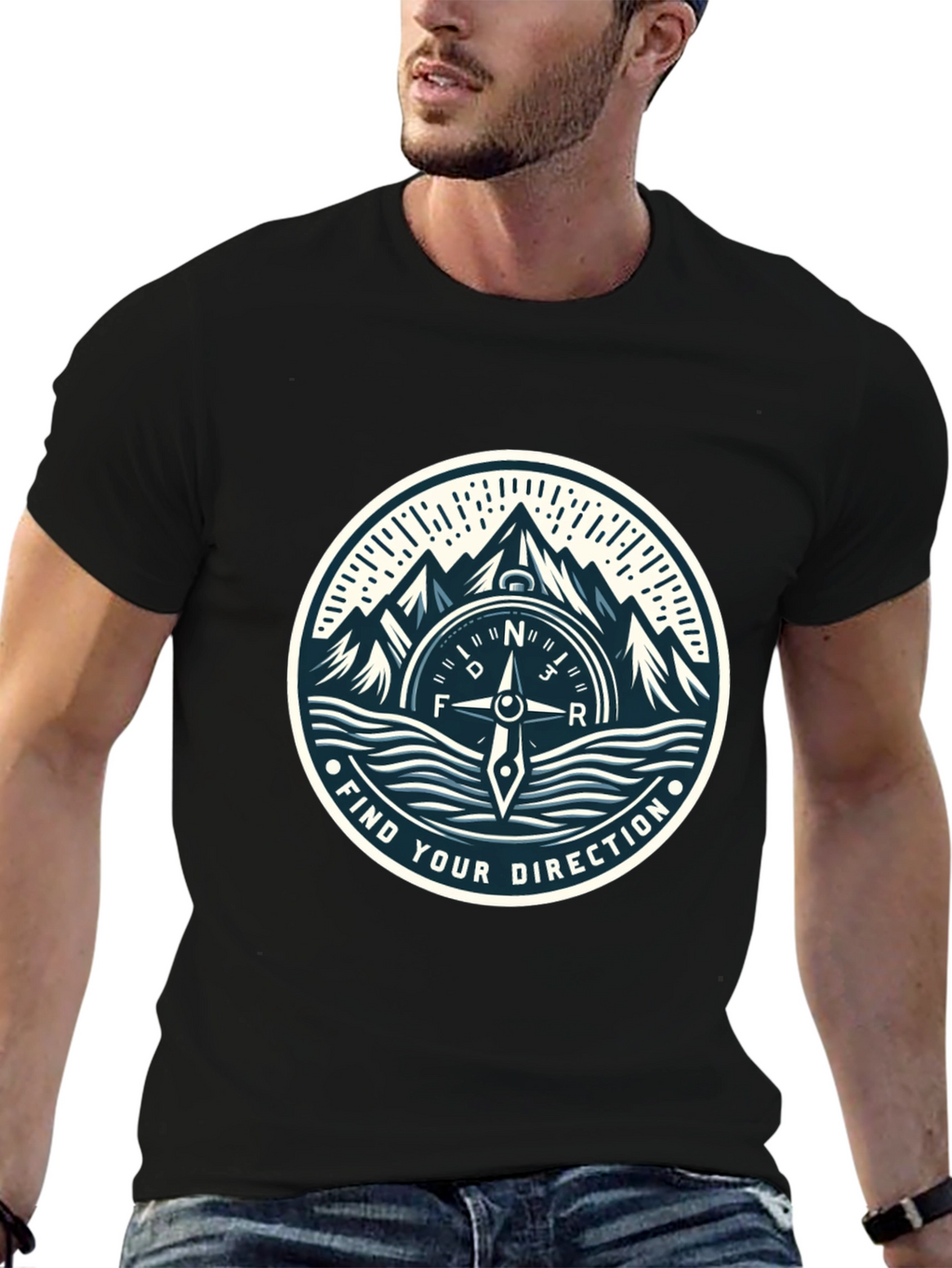 Direction Compass Graphic Tee - Adventure Awaits!