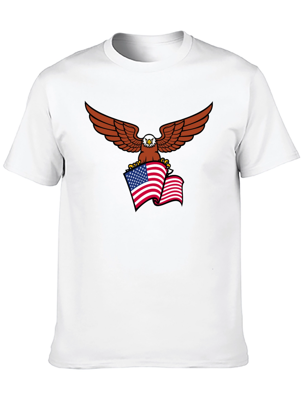 Patriotic Eagle Flag Graphic T-Shirt