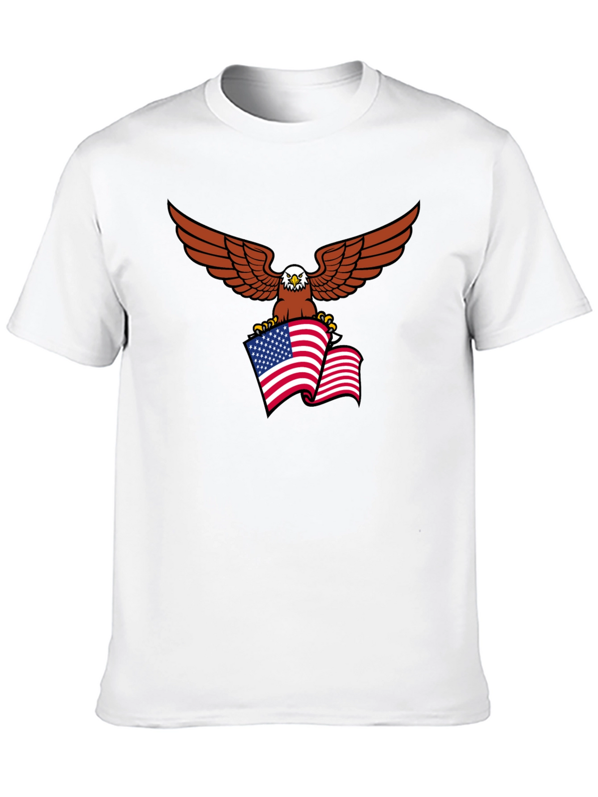 Patriotic Eagle Flag Graphic T-Shirt