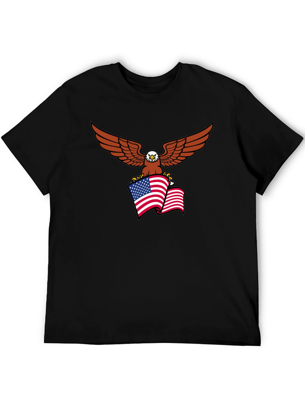 Patriotic Eagle Flag Graphic T-Shirt