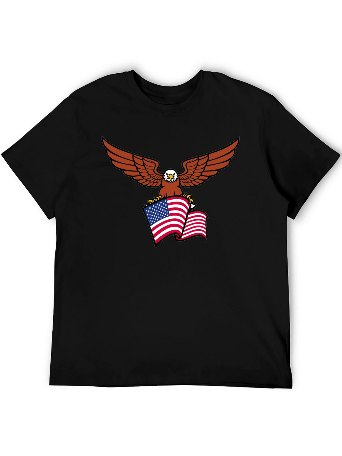 Patriotic Eagle Flag Graphic T-Shirt