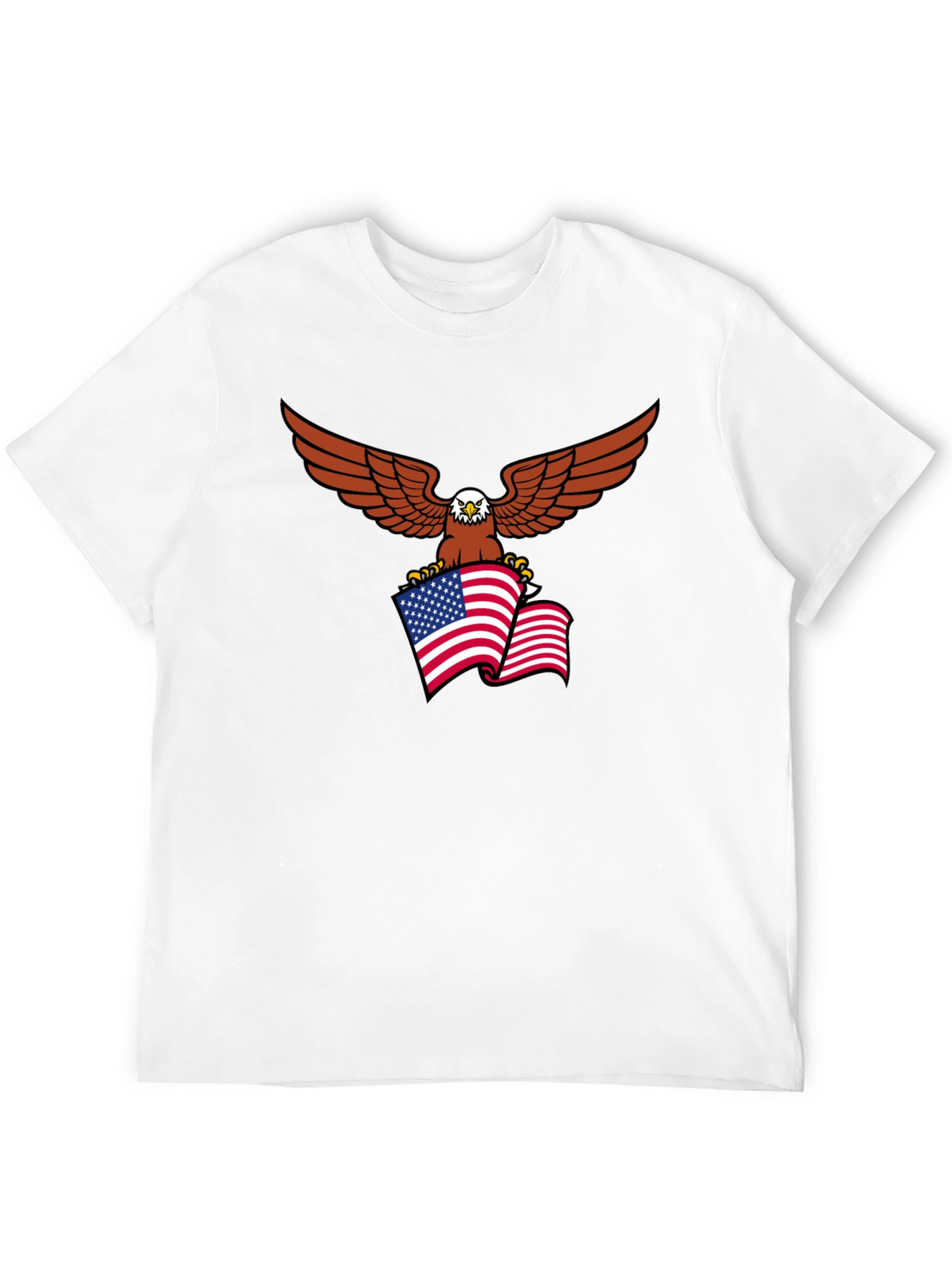 Patriotic Eagle Flag Graphic T-Shirt