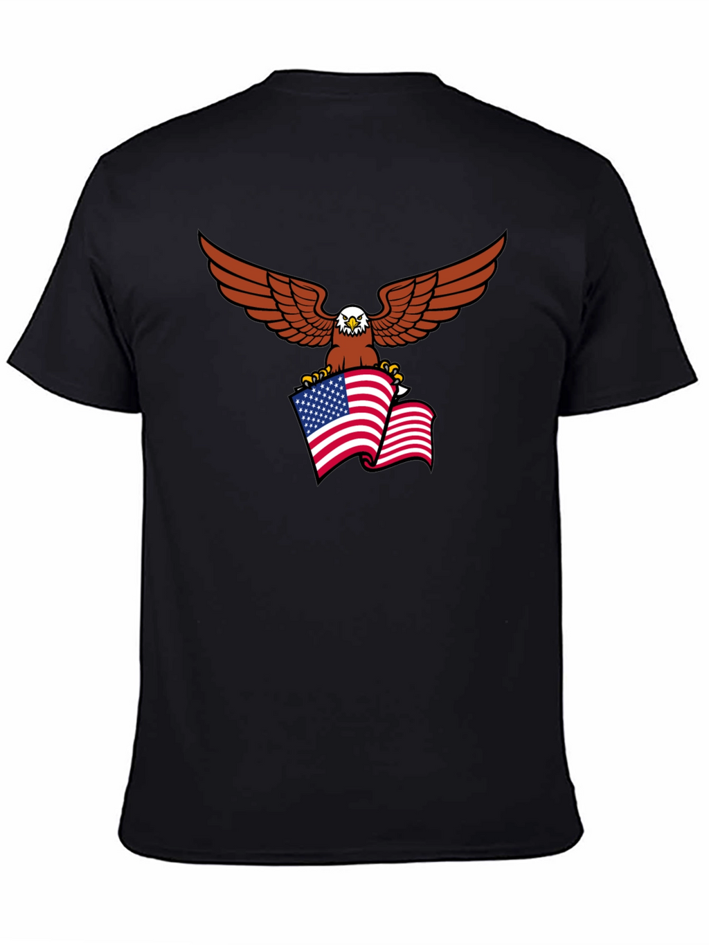 Patriotic Eagle Flag Graphic T-Shirt