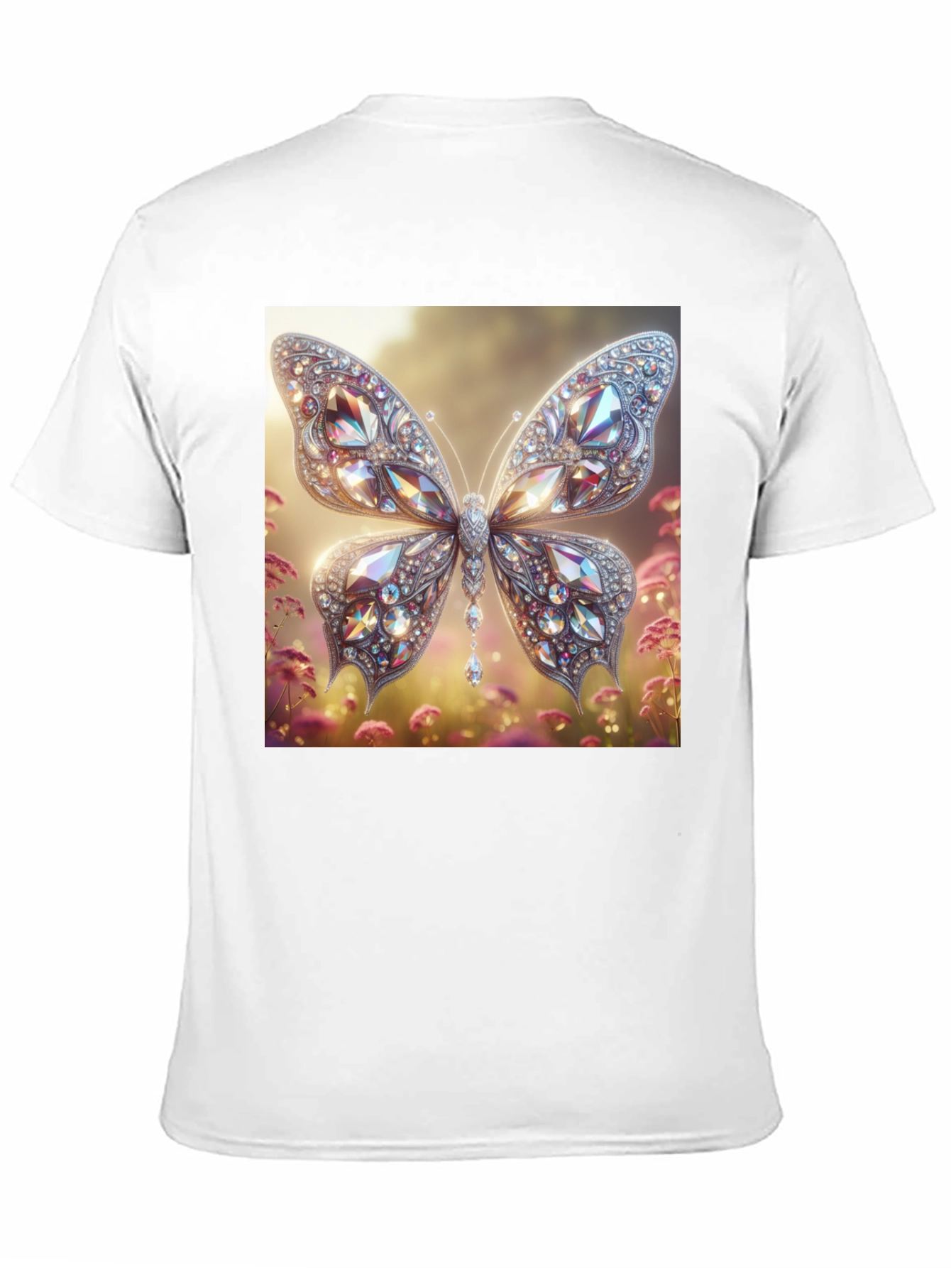 Diamond Butterfly Graphic Tee - Stylish Mens T-Shirt